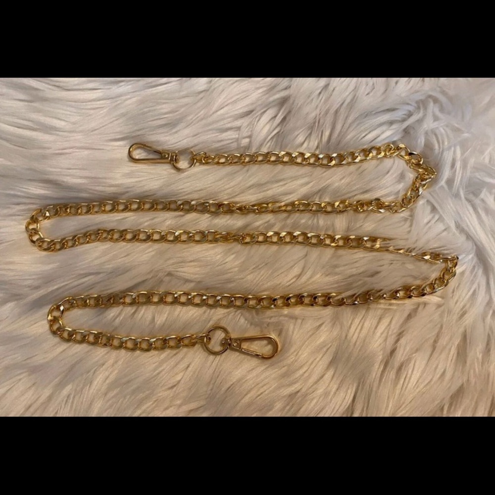 New PURSE SHOULDER CHAIN STRAP METAL GOLDTONE 47” New
